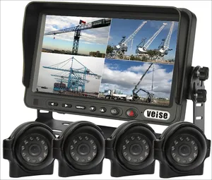 Port Crane Quad Rearview Monitor Camera System para empilhadeira, máquinas agrícolas caminhão 4 canais cctv câmera sistema