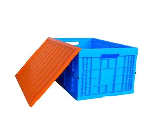 tote heavy duty collapsible plastic crates straight wall stackable storage bin crate container