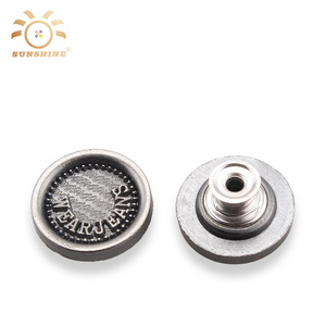 Vêtements antic argent en laiton métal tack boutons à queue pour denim jeans - Product Image 2
