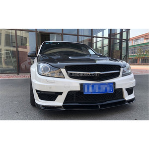 Per Spoiler a labbro anteriore in fibra di carbonio classe <span class=keywords><strong>C</strong></span> per Mecedes Benz W204 C63 AMG 2012-2014 kit di protezione per il corpo della pala del mento del paraurti - Product Image 4