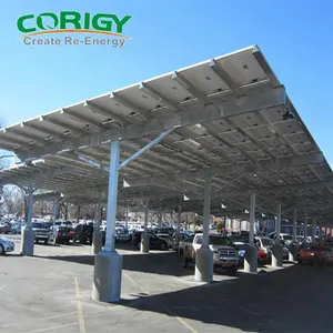 Solar Panel Mounting Structure CORIGY Carbon Steel Solar Carport Structure Solar Car Port For Home 10KW 20 KW Soar Carport Mounting System