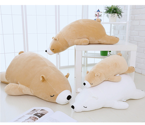 PP pamuk ile dolu büyük bir kutup ayısı uyku yastığı şeklinde süper yumuşak peluş oyuncak - Product Image 2