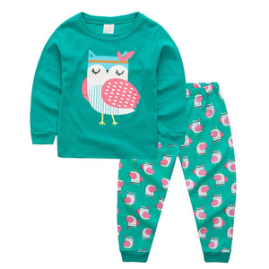 PSL11 kids pajamas set Children Cartoon sleepwear Boys Home pajamas girls cotton sweet animal pyjamas 2-7T