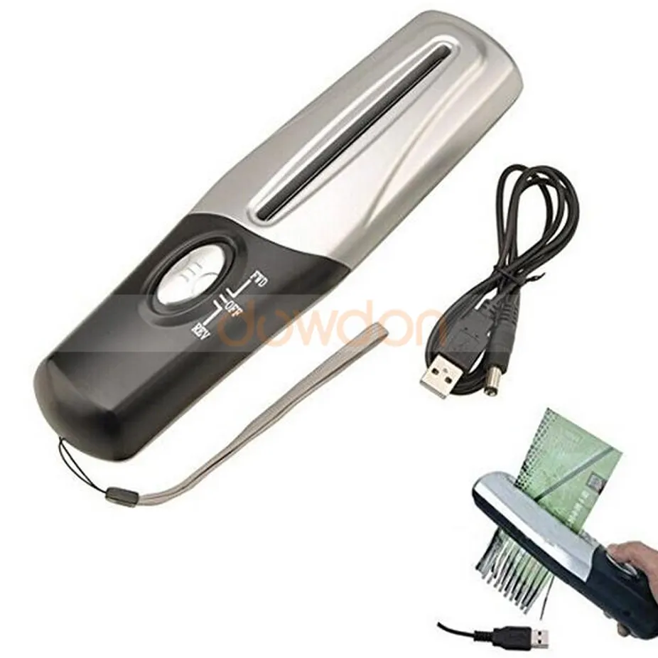 Mini El Elektrikli USB Kağıt A4 A6 Kağıt Kesici Ofis Parçalayıcı