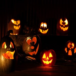 Tema de Halloween iluminación pintura de luz parpadeante luz de la vela de lona