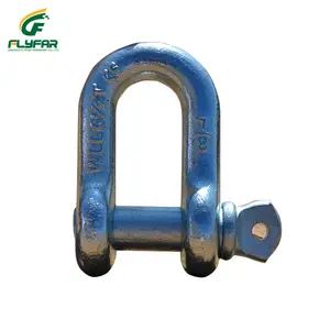 High Strength Drop Forged US Standard G210 Anchor Chain D Shackle With Screw Pin