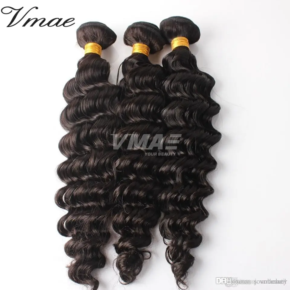 VMAE Brasileño Natural 100g Onda del cuerpo Trama Sin procesar Profundo Rizado Extensión de cabello humano Estilo de cuerpo natural