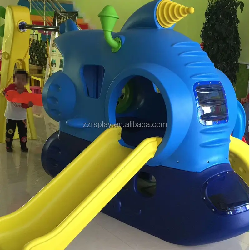 new plastic big airplane innovative playground with slide for children park