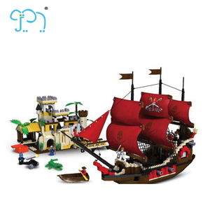 Jouets <span class=keywords><strong>Nano</strong></span> Blocs Ensemble de Blocs de Construction 1000 Pièces Jouets Bateau Pirate pour Enfants Blocs en Plastique V avec Certificat EN71 - Product Image 1