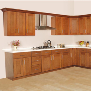 Cuisine moderne en chêne massif, sans cadre, meuble de rangement, en bois dur, meubles non finis - Product Image 4