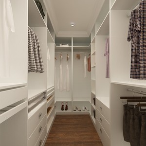 América Proyecto de melamina de guardarropa blanco <span class=keywords><strong>abierto</strong></span> <span class=keywords><strong>armario</strong></span> de diseño - Product Image 1