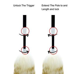 42 Inch Lambswool <span class=keywords><strong>Duster</strong></span> Telescoping Nhựa Xử Lý Da Cừu Thật Len Làm Sạch Bụi - Product Image 2