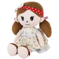 Custom plush dolls lovely girl rag doll for kids