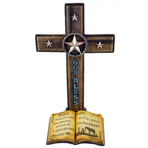 Angelo Bambino in Coppa e Croce in Resina, Bomboniera per Battesimo - Product Image 1