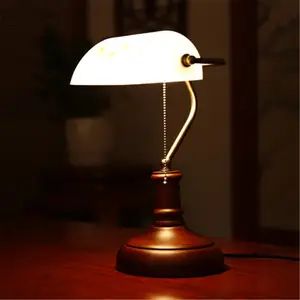 Màu Xanh Lá Cây Trắng Banker Oval Alabaster Glass Lamp Shade Bảng Đèn Bàn Để Đọc Sách