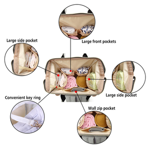 <span class=keywords><strong>Sac</strong></span> à dos à rayures multiples pour maman papa, orange, vente en gros, <span class=keywords><strong>sac</strong></span> à couches durable pour bébé, de voyage en plein air - Product Image 6