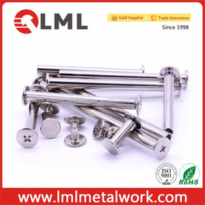 OEM Auto Perforación Remache Bifurcado Para Madera de Hierro Forjado, hombre Mujer Tornillo Cromado Doble Casquillo de Remache - Product Image 4