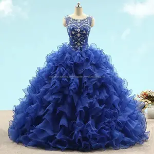 2017 Nuevo Estilo de vestidos de Quinceañera formal largo Vestido de Fiesta de Quinceañera Prom
