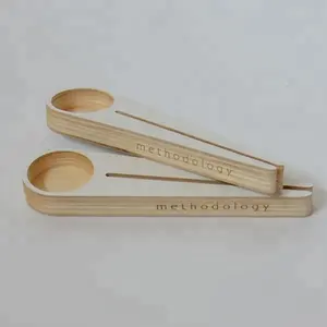 Cuillère à café en bois, logo personnalisé 10 pièces, cuillères à lait en poudre, avec fonction de clip