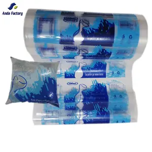 Bolsa de agua potable, bolsas de plástico/bolsita de agua, rollos de bolsas de plástico LDPE con impresión de logotipo propio