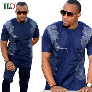 H & D En Gros Pas Cher Qualité Africain des Patrons De Vêtements Kaki Pantalon Chemise Conception Pour Hommes - Product Image 1