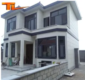 China Manufacture Prefab House Two Floor Light Steel Structure Villa prefabricated steel villa