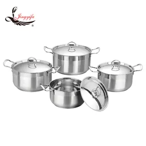 8 PCS economic stainless steel kitchen cookware with various color