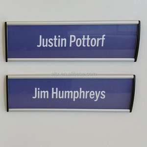 Özel oyma Modern ofis alüminyum işareti tutucu Metal malzeme masası adı plaka okul ve kapı kullanımı için - Product Image 2
