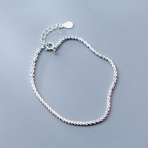 Elegant Pure <strong>Solid</strong> Quality 925 Sterling <strong>Silver</strong> Wave Chain <strong>Bracelet</strong> for Women Hand Jewelry Wholesale 2019 - Product Image 3
