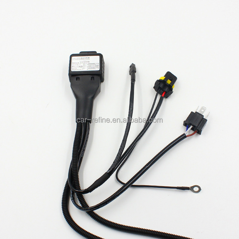 1.6M H4 faro 2 faro relè cablaggio Auto lampadina presa spina per Auto accessori fari Auto  34