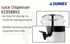 SUNNEX-dispensador de zumo de acero inoxidable, doble dispensador de licor, 2022 - Product Image 5