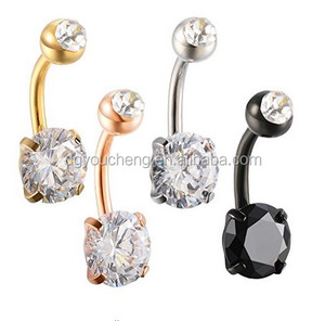 Precioso 14g del acero inoxidable <span class=keywords><strong>suena</strong></span> la joyería piercing cubic zirconia - Product Image 1