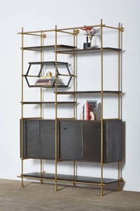 Simple Design <strong>Black</strong> Wooden Bookcase Stainless Steel <strong>Book</strong> <strong>Shelf</strong> - Product Image 3