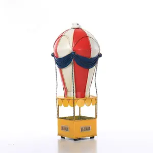 Vintage Ferro Metallo Artigianato Antico Metallo <span class=keywords><strong>di</strong></span> Arte Decorativa Hot Air Balloon Modello Prop Decorazione Del Mestiere Appeso Ornamento <span class=keywords><strong>Negozio</strong></span> - Product Image 1