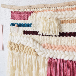 Neutral <strong>Boho</strong> Blush <strong>Wall</strong> <strong>Hanging</strong> on Driftwood rainbow Weaving Kids Room Decor - Product Image 2