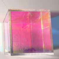 RG 22 Micron Blaze PET Angelina Iridescent Dichroïque Film avec Auto-Adhésif pour Acrylique et Verre