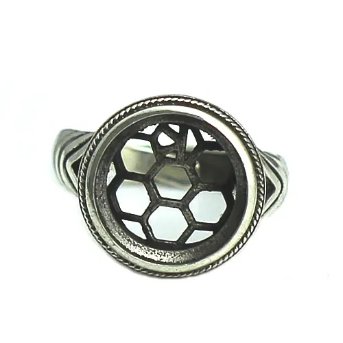 Beadsnice thailandia sterling silver rotonda bezel impostazione basi anello per monili che fanno ID 31743