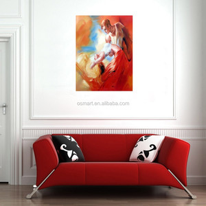 Pittura a olio 100% fatta a mano del famoso pittore su tela di danza maschile femminile ritratto decorazione della parete per il soggiorno - Product Image 3