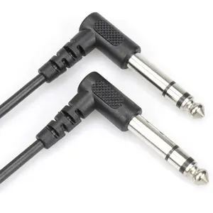 Stecker 1/4 "TRS bis 6,35mm 1/4" TRS symmetrisches Stereo-Audio kabel rechtwinkliges Gitarren instrumenten kabel