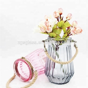Bocca larga Vaso di Vetro per il Fiore Organizzare Vaso per la Decorazione domestica con la stringa - Product Image 2