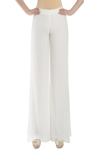 Pantalones informales de pierna ancha para mujer, Pantalón cómodo, Culottes de gasa - Product Image 5