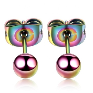 Boucles d'oreilles papillon en titane G23, femme, fermoir, Push Back, clou d'oreille, perçage