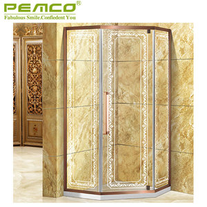 <span class=keywords><strong>Mampara</strong></span> de <span class=keywords><strong>Ducha</strong></span> Moderna <span class=keywords><strong>Corredera</strong></span> de Vidrio Templado 304 SUS, Económica, Sin Marco - Product Image 4