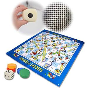 Serpientes y escaleras jugar alfombra piso juego súper gigante portátil incluye dados y patatas fritas - Product Image 5
