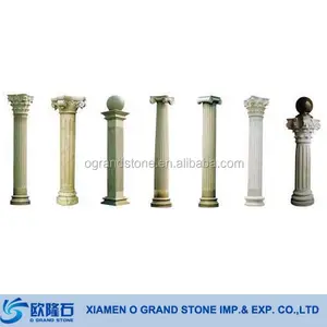 Dekorative runde quadratische Granit Marmor Stein griechische Säulen