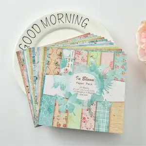 Bán Buôn Tùy Chỉnh In Mẫu Giấy 6 "X6" Và 12 "X 12" Scrapbook Gói Giấy