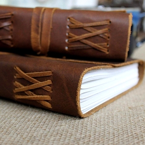 Sổ Tay Nhật Ký Du Lịch Bằng Da Ngựa Điên Kiểu Cổ Theo Yêu Cầu Sổ Tay Nhật Ký Đóng Kín Và Buộc Chặt - Product Image 4