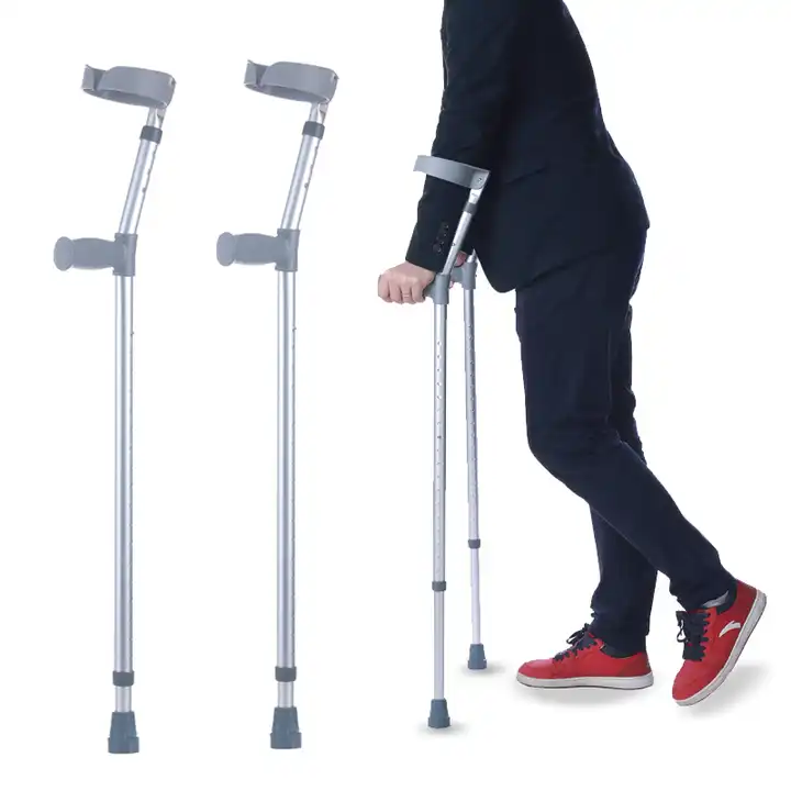 altezza regolabile stampelle disabili persone a piedi in lega di alluminio  gomito stampelle retrattile bambini a piedi aiuto
