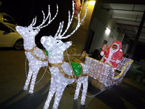 H155cm W115cm 1900 unids leds LED 3D Escultura Ciervos Luz - Product Image 1