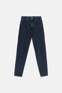 A vita alta in denim dritti mamma <span class=keywords><strong>fit</strong></span> pantaloni <span class=keywords><strong>jeans</strong></span> per la signora - Product Image 6